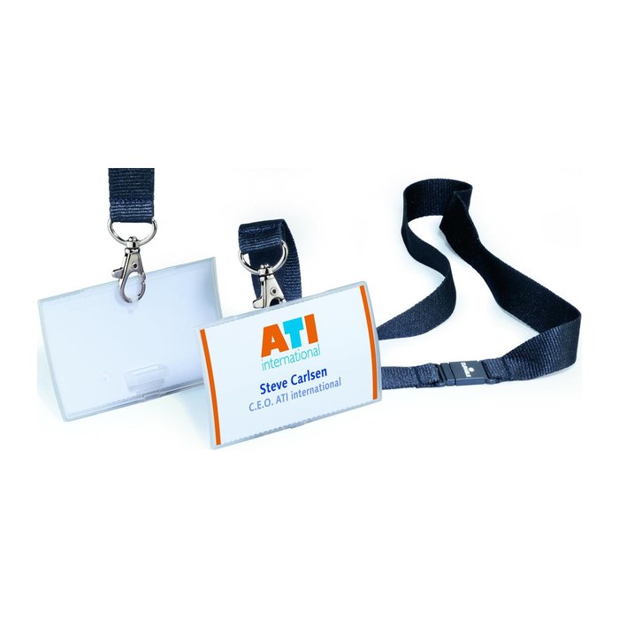 DURABLE Click Fold Namensschilder mit Textilband 9,0 x 5,4 cm, 10 St.