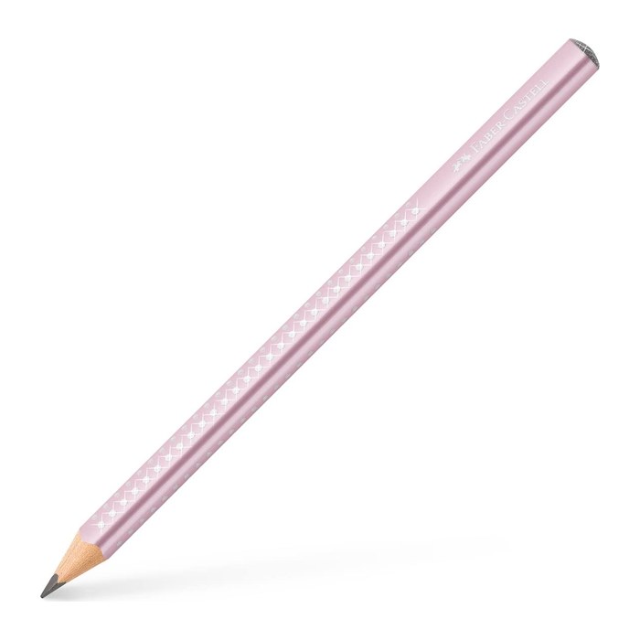 FABER-CASTELL Jumbo Sparkle Bleistift B rose metallic, 1 St.