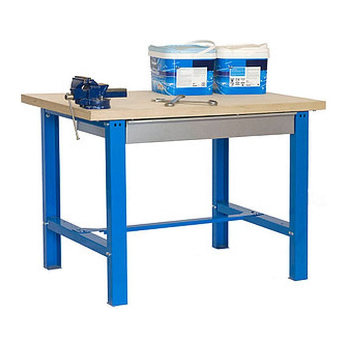 Simonrack Werkbank SIMONWORK BT6 BOX PLYWOOD 1200 blau 1 Schublade 120,0 x 75,0 x 86,5 cm
