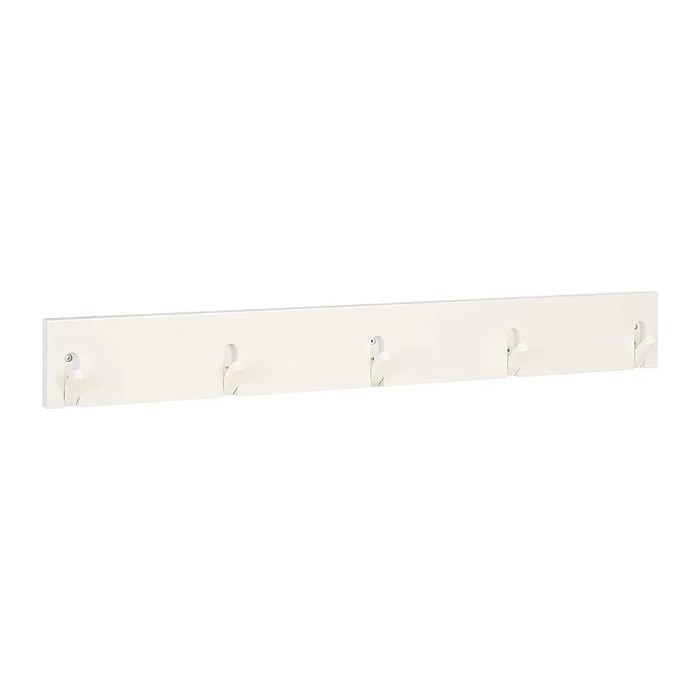 HAKU Möbel Wandgarderobe 42339 weiß Holz 5 Haken 82,0 x 10,0 cm, 1 St.