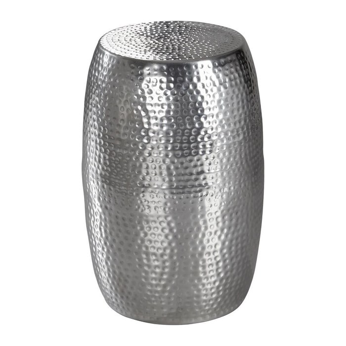 WOHNLING Beistelltisch rund Aluminium silber 30,0 x 30,0 x 49,5 cm, 1 St.
