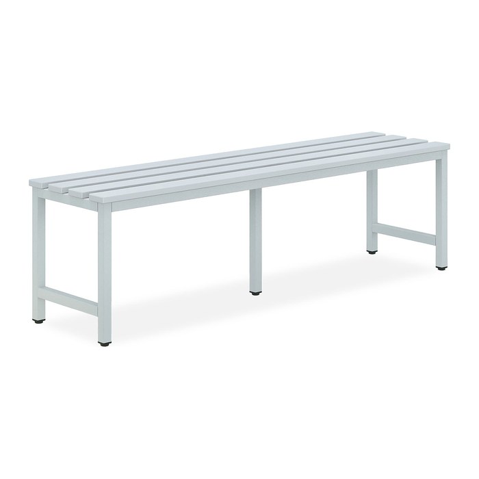 Kunststoff-Sitzbank mit Schuhrost (optional) - 1000-2000 mm (1500 x 380 x 440 mm)