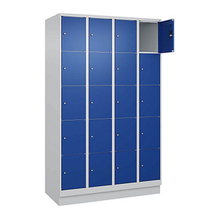 CP Schließfachschrank Classic PLUS enzianblau, lichtgrau 080020-405 S10009, 20 Schließfächer 120,0 x 50,0 x 195,0 cm