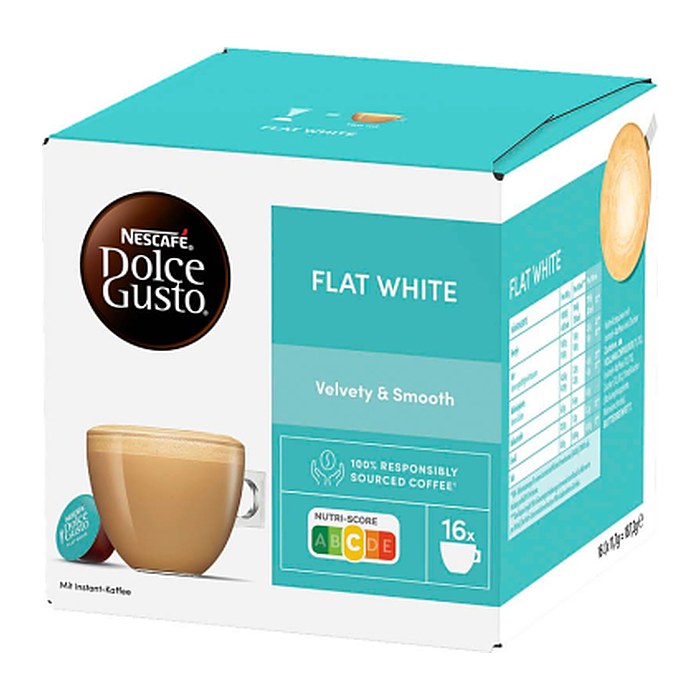 NESCAFÉ DOLCE GUSTO® Flat White Velvety & Smooth Kaffeekapseln, mild, 16 St.