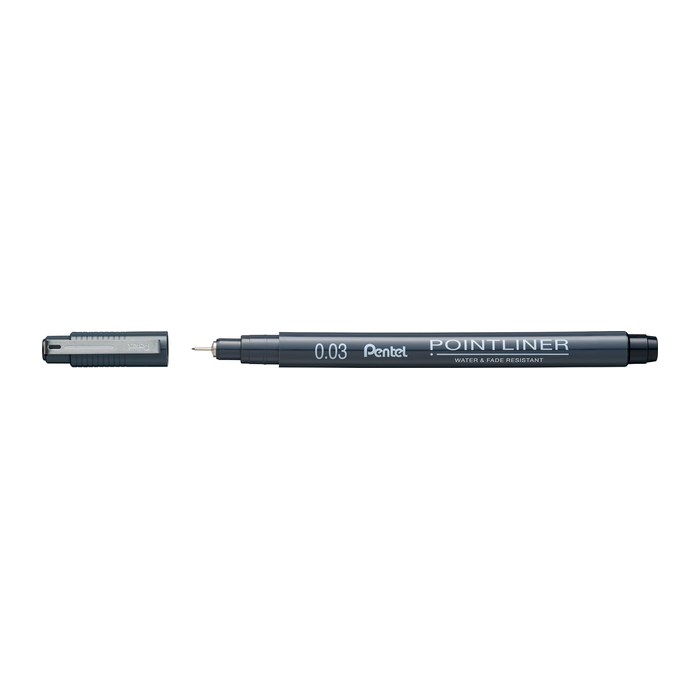 Pentel Pointliner Fineliner schwarz 0,03 mm, 1 St.
