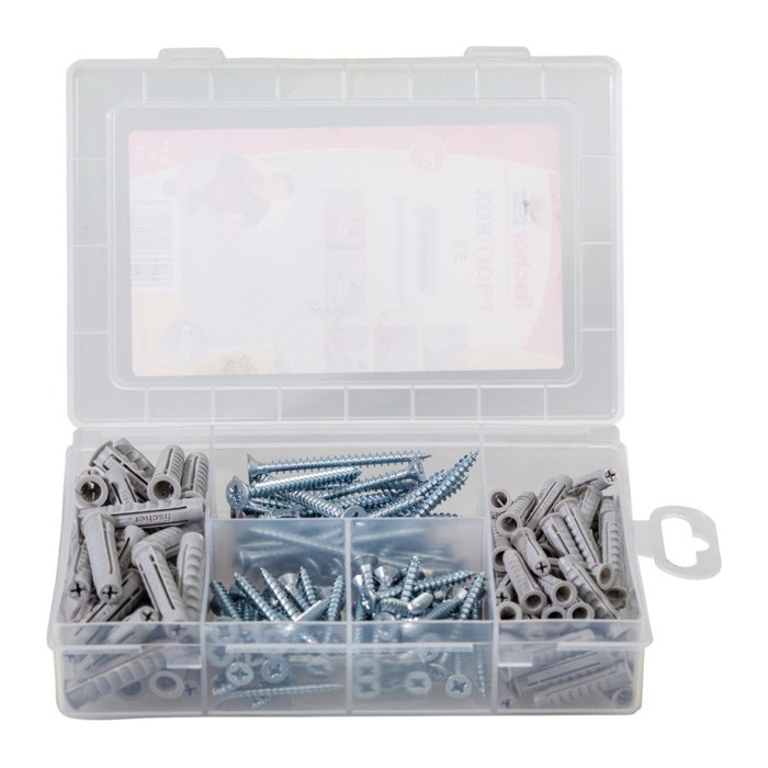 fischer Profi-Box - SX Plus + S 567897 Dübel- und Schrauben-Sortiment, 160-teilig