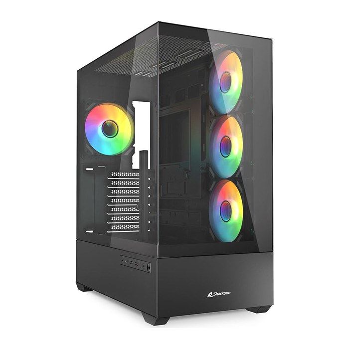 Sharkoon Gehäuse AK6 RGB ATX 1xGlas schwa