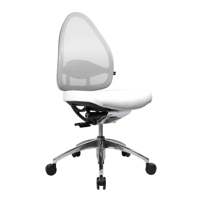 Topstar Bürostuhl Open Base, J4900S03 Stoff weiß, Gestell alu