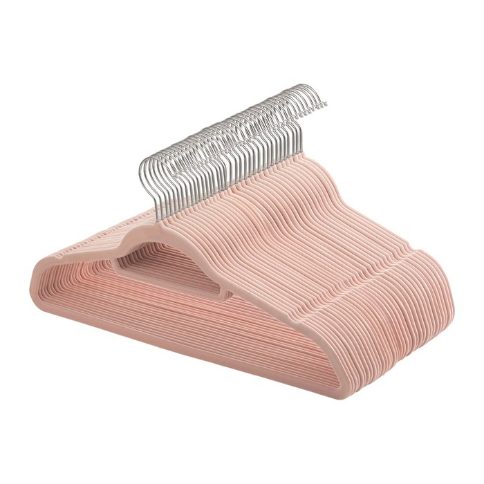 SONGMICS Kleiderbügel rosa, 50 St.
