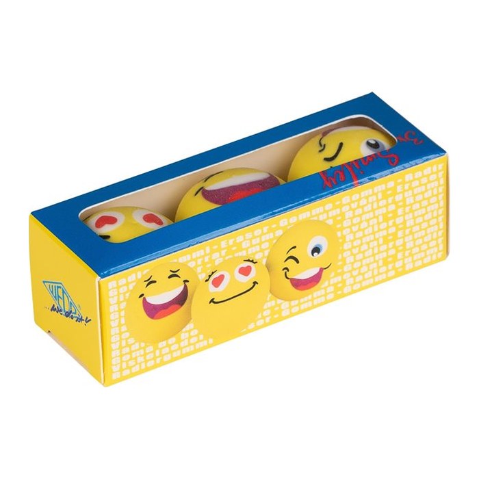 WEDO Radiergummi Smilie gelb, 3 St.