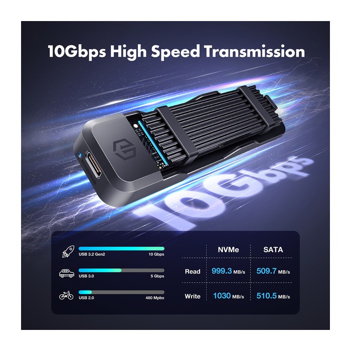 GRAUGEAR Docking Station für M.2 SSD NVMe/NGFF, Werkzeugfrei