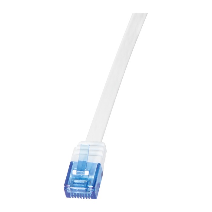 Logilink Flachpatchkabel RJ45 U/UTP Cat6 3.00m weiß