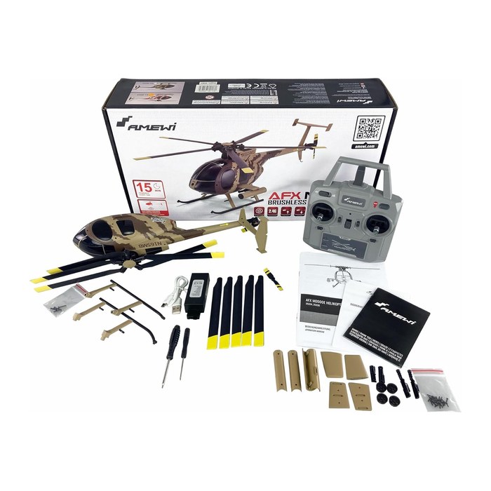 Amewi AFX MD500E Militär brushless 4-Kanal 325mm Helikopter