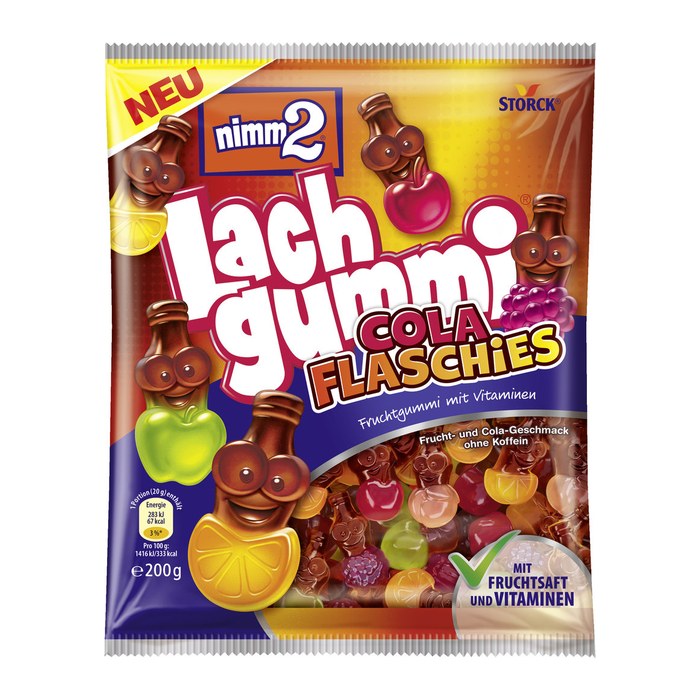 nimm2® Lachgummi Cola Flaschies Fruchtgummi 200,0 g, 1 Pack