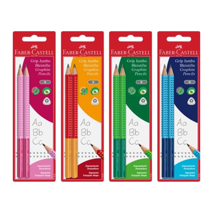 FABER-CASTELL Bleistift Jumbo Grip Two Tone 2xBS BK