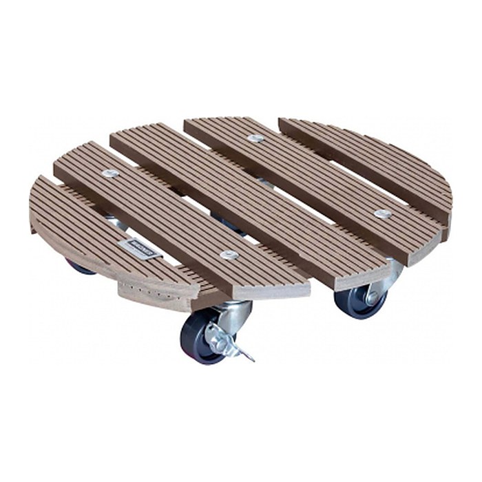 WAGNER® design yourself Pflanzenroller WPC GH 0536 Kunststoff, Ø 29,0 cm taupe rund, 1 St.