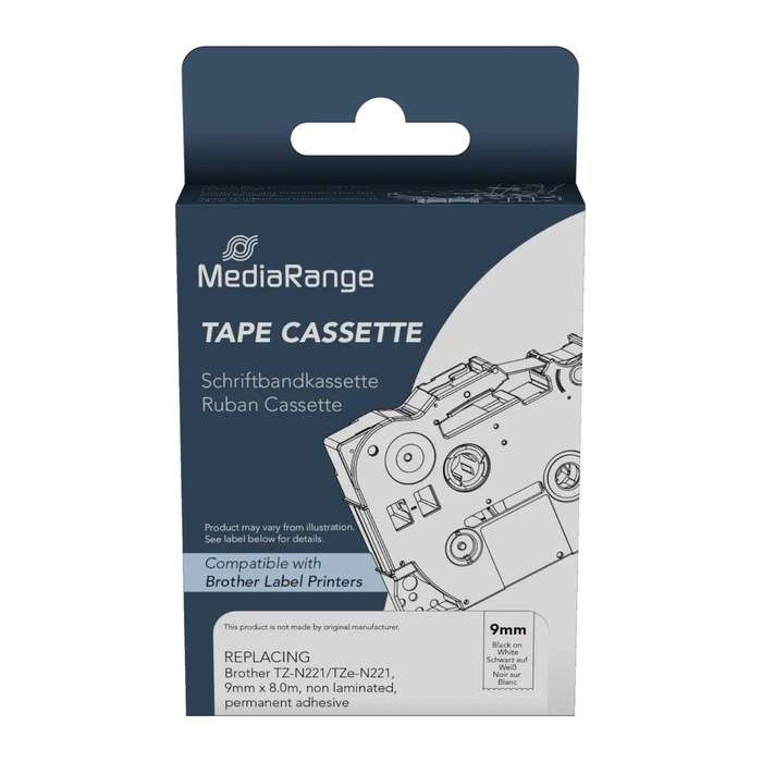 MediaRange Schriftbandka. Brother TZ-N221/TZe-NX221 9mm 8m