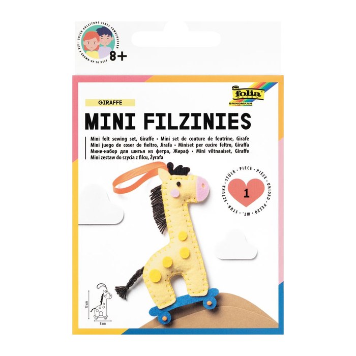 folia Nähset Mini Filzinies GIRAFFE gelb