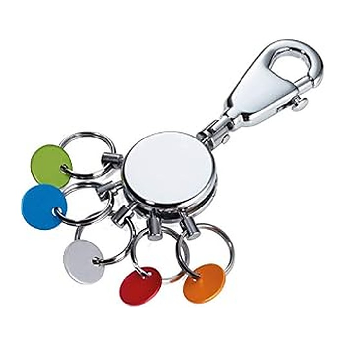 TROIKA® Schlüsselanhänger PATENT/Colour glänzend mehrfarbig