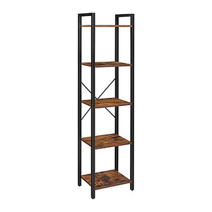 VASAGLE Bücherregal braun, schwarz 40,0 x 30,0 x 146,0 cm, 1 St.