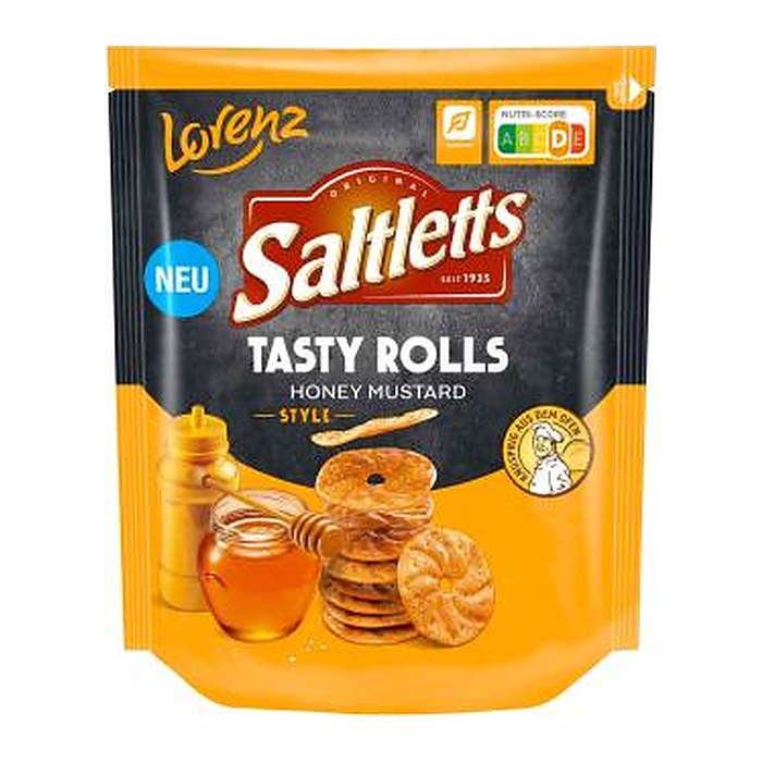 Saltletts Tasty Rolls Honey & Mustard Style Chips 130,0 g