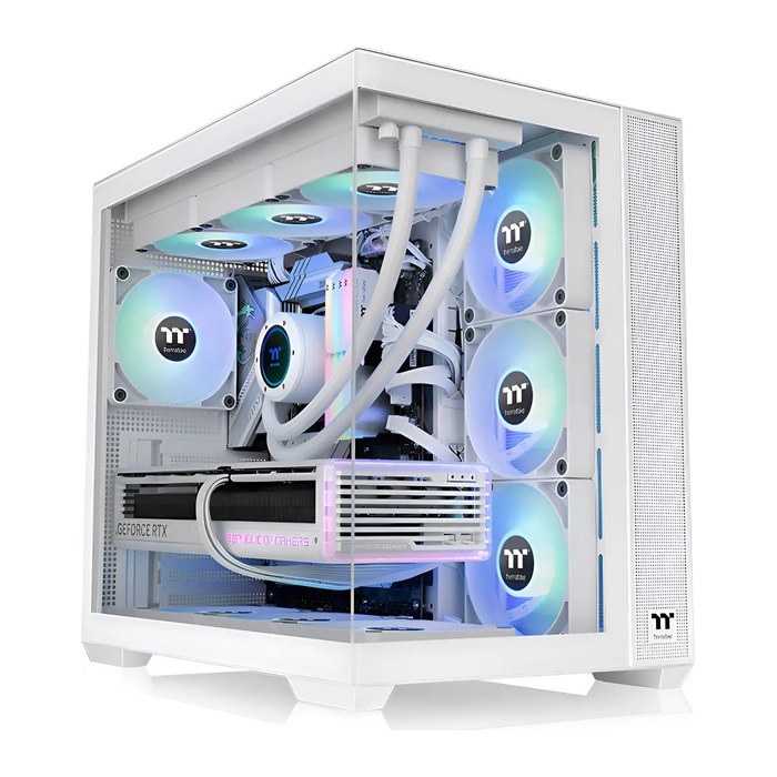 Geh Thermaltake View 380 TG Midi Tower "ARGB Snow" White retail