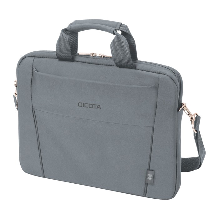 DICOTA Laptoptasche Slim Eco BASE Kunstfaser grau D31305-RPET bis 35,8 cm (14,1 Zoll)
