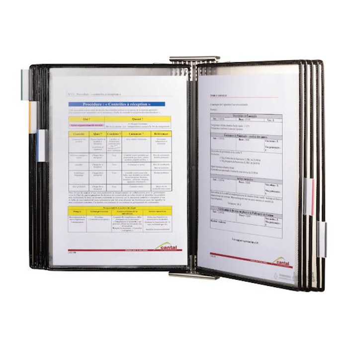 tarifold Wand-Sichttafelsystem 414567 DIN A4 schwarz mit 10 St. Sichttafeln, 1 St.