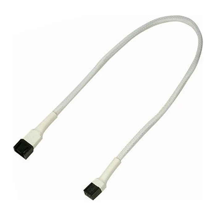 Nanoxia Kabel 3-Pin Verlängerung, 30 cm, weiß