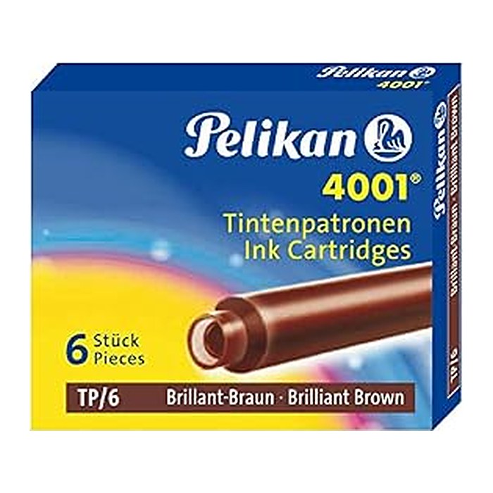 Pelikan Tintenpatronen für Füller braun, 6 St.