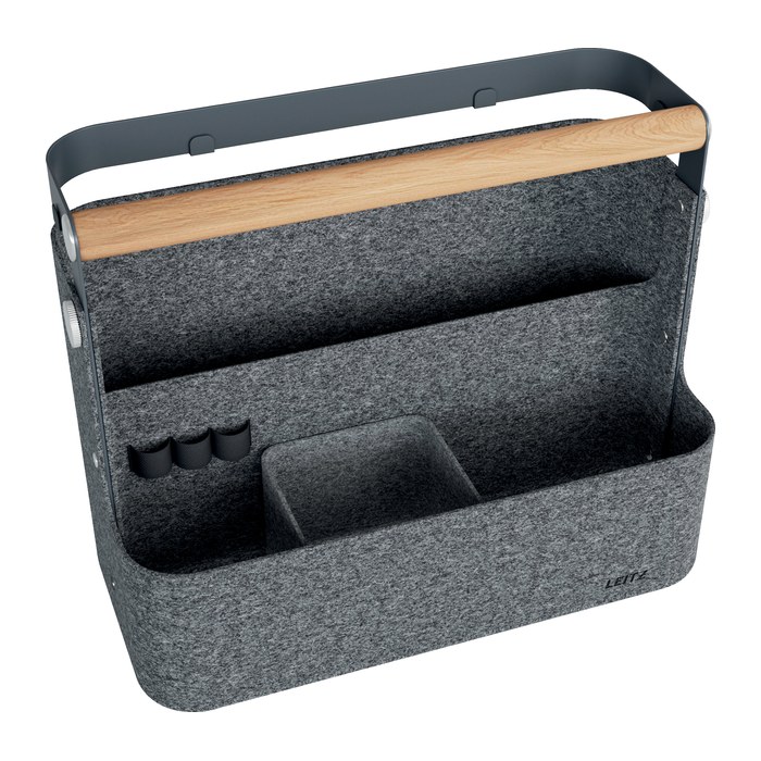 LEITZ Schreibtisch-Organizer hängend dunkelgrau Filz 2 Fächer 38,0 x 19,0 x 30,0 cm