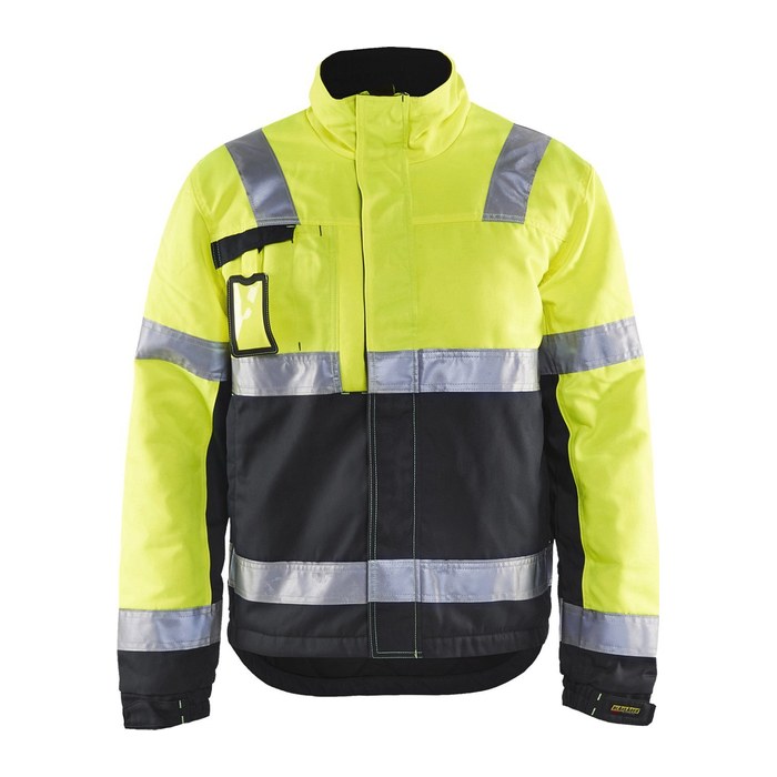 BLAKLÄDER® Herren Warnjacke Winter 4862 gelb, schwarz Größe S