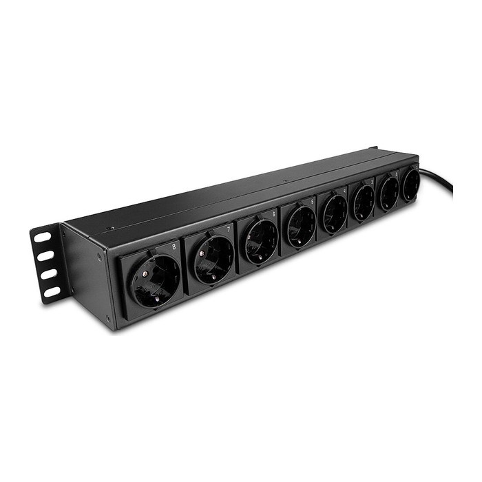 LINDY PDU 1,5HE 8-fach Schuko-Steckdosen, Schaltern Horizon.