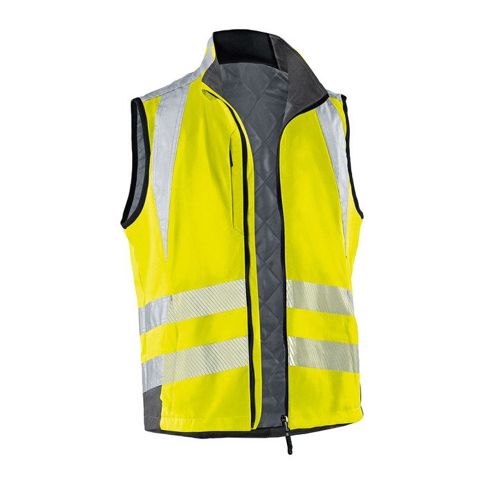 KÜBLER® unisex Warnweste REFLECTIQ warngelb, anthrazit Größe XL