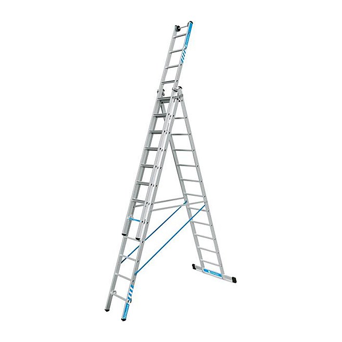 ZARGES Vielzweckleiter Skymaster Plus X silber 3x 12 Sprossen, H: 861,0 cm