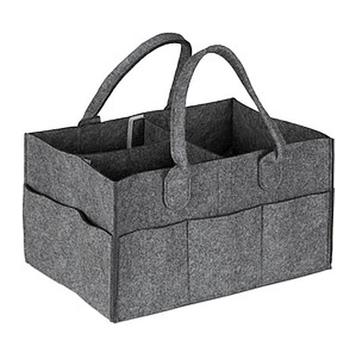 relaxdays Wickeltasche grau