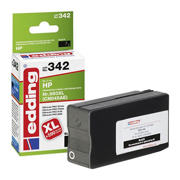 edding EDD-342 schwarz Druckerpatrone kompatibel zu HP 950XL (CN045AE)