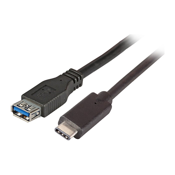 EFB USB3.2 Adapterkabel Typ-C Stecker auf Typ A Buchse 0.2m