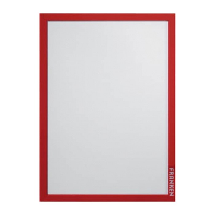 FRANKEN Magnetrahmen selbstklebend PRO rot A4, 2 St.