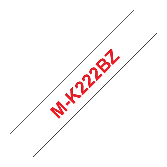 brother Schriftband M-K M-K222 MK222BZ, 9 mm, rot auf weiß, 1 St.