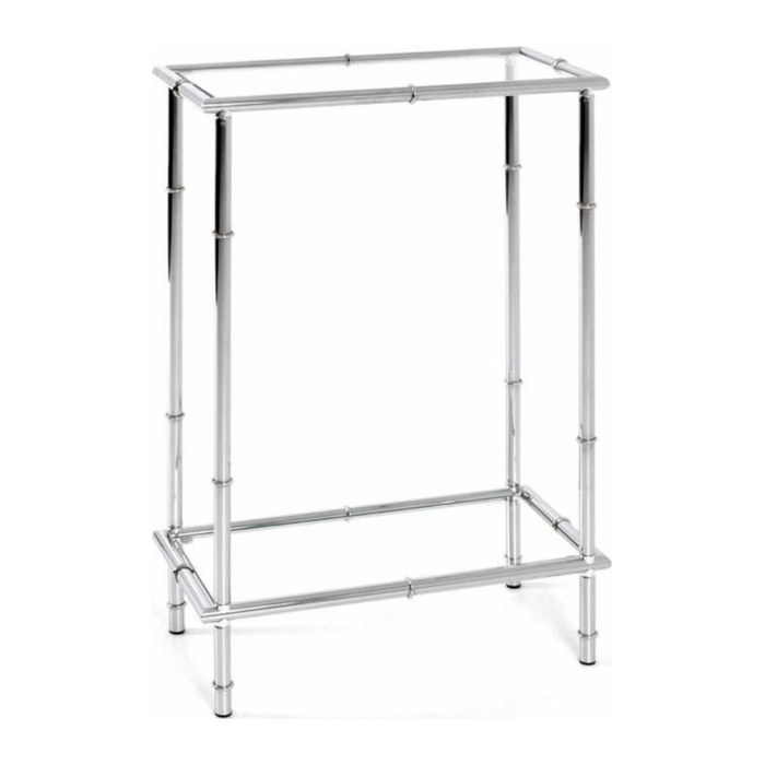 HAKU Möbel Konsolentisch rechteckig Glas silber 50,0 x 25,0 x 75,0 cm, 1 St.