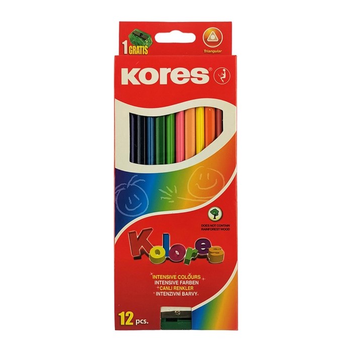 Kores® KOLORES Buntstifte farbsortiert, 12 St.