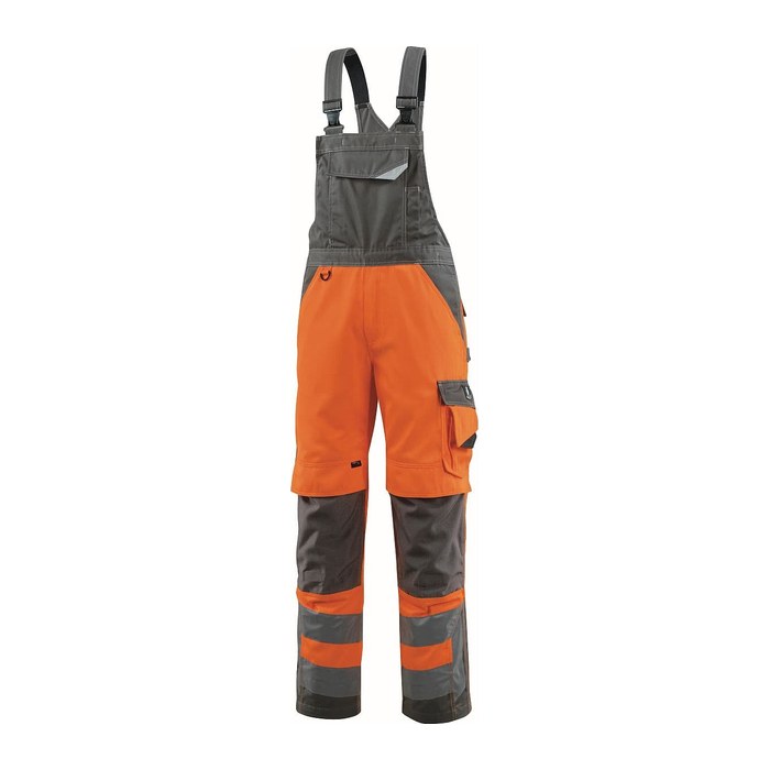 MASCOT® unisex Warnschutz-Latzhose Newcastle orange, dunkelanthrazit Größe 28