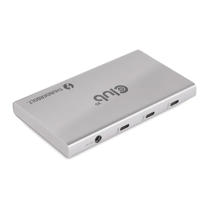 Club3D Thunderbolt4 5-in-1 HUB > 3xThunderbolt/1xUSB Bu/Bu retail