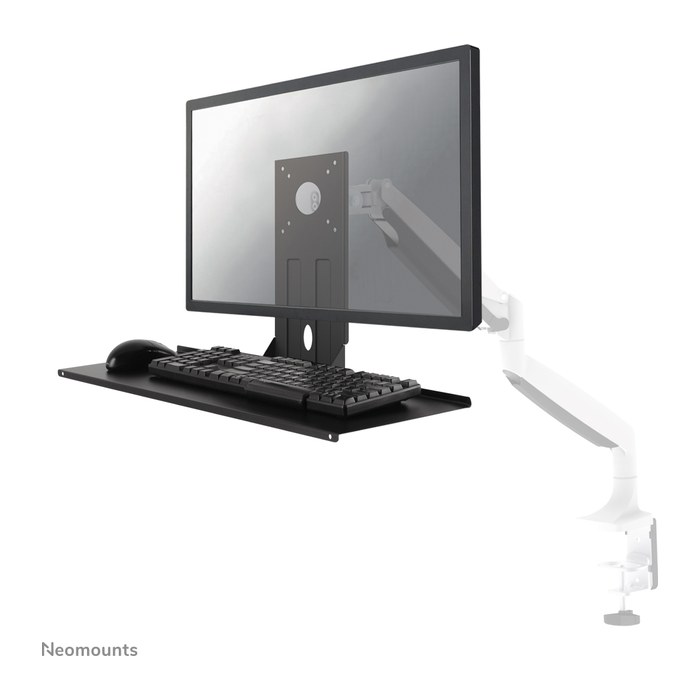 Neomounts Monitor-Maus-Tastatur-Halterung schwarz für 1 Monitor, 1 Tastatur, 1 Maus, Tischklemme