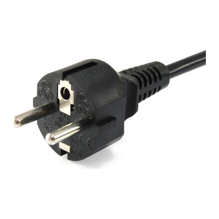 Equip Stromkabel CEE 7/7 ->C5 St/Bu schwarz 3.00m PVC Polybeutel