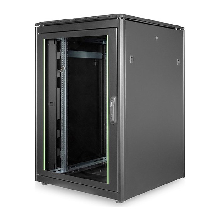 DIGITUS Netzwerkschrank Unique 22HE 1164x800x800mm schwarz (Speditionsversand)