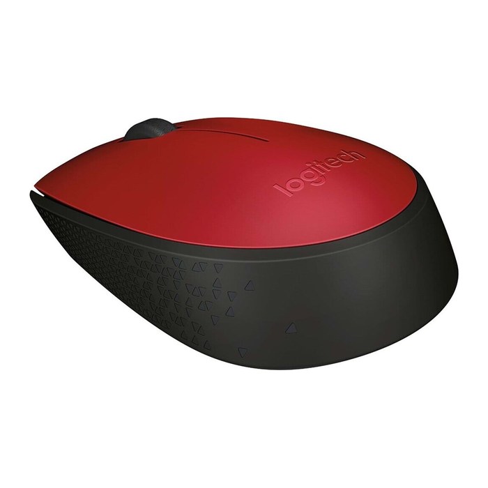 Logitech M171 Maus kabellos schwarz, rot