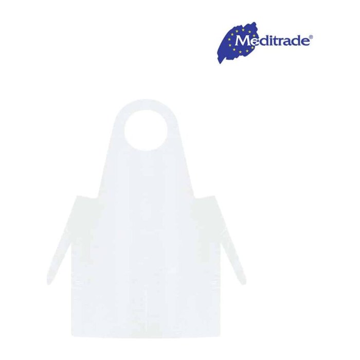 Meditrade® unisex Überwurfschürze weiß Einheitsgröße 50 St.