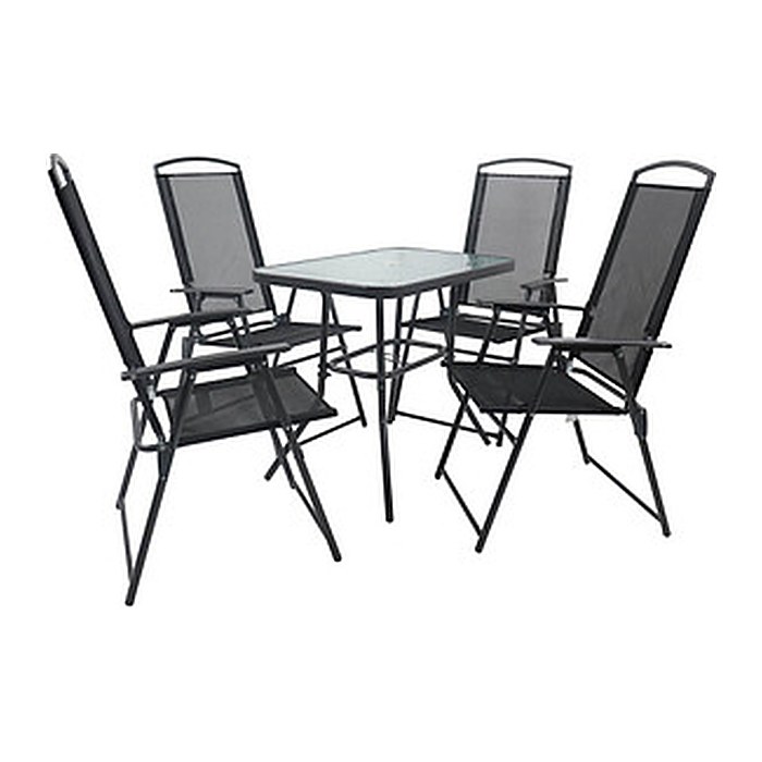 VCM my garden Sitzgruppe anthrazit Textilene, Metall, 5-teilig